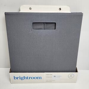 Target Bright Room 13" Dark Gray Fabric Storage Collapsible Cube NEW